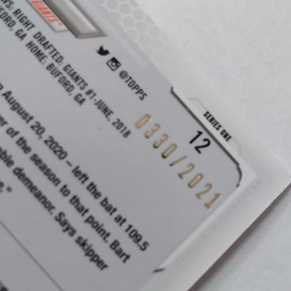 Topps 2021 Joey Bart 4 Card Rookie LOT - Picture 3 of 5